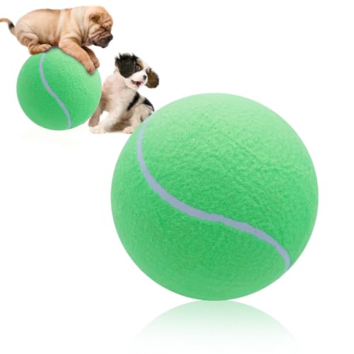 Banfeng Riesiger Hunde-Tennisball, großes Haustierspielzeug, Outdoor-Sportball mit aufblasbaren Nadeln für kleine, mittelgroße und große Hunde, Grün, Größe M von Banfeng