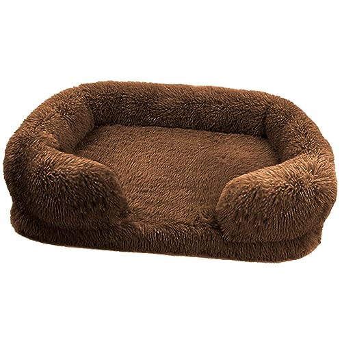 BangDon Rechteckiges, waschbares, abnehmbares Hundebett mit weichem, gemütlichem Plüsch, atmungsaktiv, Katzensofa, Hundebett für kleine, mittelgroße und große Haustiermatte (2XL (120 x 80 x 20), von BangDon