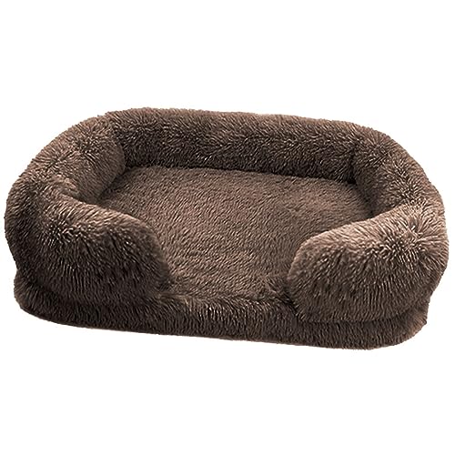 BangDon Rechteckiges, waschbares, abnehmbares Hundebett mit weichem, gemütlichem Plüsch, atmungsaktiv, Katzensofa, Hundebett für kleine, mittelgroße und große Haustiermatte (2XL (120 x 80 x 20 cm), von BangDon