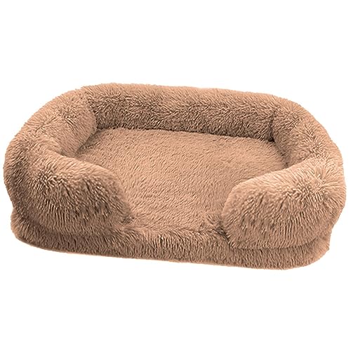 BangDon Rechteckiges, waschbares, abnehmbares Hundebett mit weichem, gemütlichem Plüsch, atmungsaktiv, Katzensofa, Hundebett für kleine, mittelgroße und große Haustiermatte (XL (100 x 60 x 18 cm), von BangDon