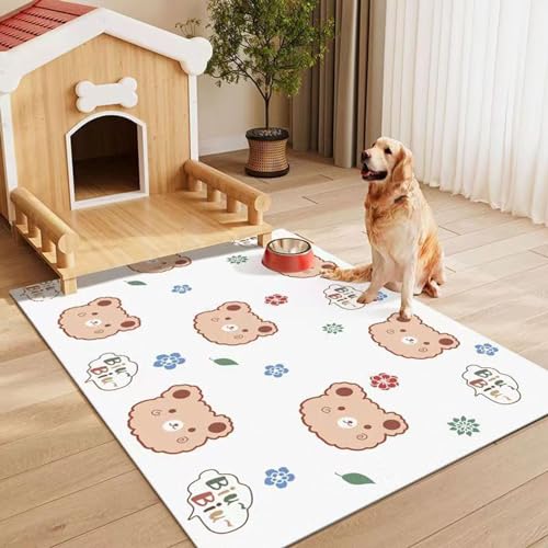 Stickfigur-bedruckte Welpen-Trainingspads, wasserdicht und kratzfest, Katzenfuttermatte, Töpfchen, Whelping Pad für kleine Hunde, Hasen, Katzen (Stil 5,100 x 120 cm) von BangDon