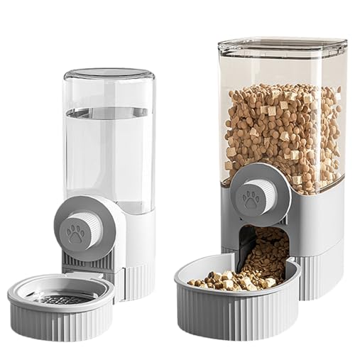 Automatischer Katzenfutter 2PCs Katzenwasserspender und Lebensmittelspender Keine Leckage Suspended Automatische Haustier -Feeder hängen Kaninchenfuttermittel für Meerschweinchen -Frettchen -Käfigz von Banziaju