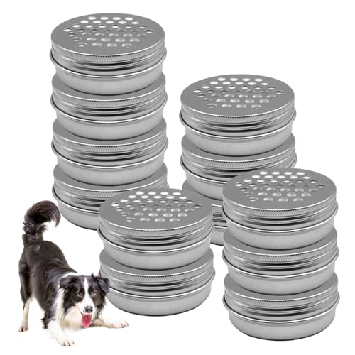 Banziaju Food Storagedog Duft Training Kit 12pcs Aluminium Hunde Agilität Duft Training Ausrüstung Hund Nasengeruch Behälter Duft Arbeit Kit Tins von Banziaju