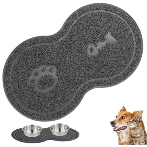 Haustier Fütterungsmatte Haustiernahrungsmatte wasserdichte Nicht-Schlupftier-Fütterungsmatte Pet Bowl Matte Haustier Fütterung Keramik Schüssel Matte für Katzen und Hunde Katzenfuttermatte von Banziaju