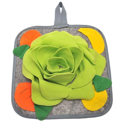 Hunde Snuffle Matte 12x12 '' Sniff Matte für Hunde Waschbares Kaninchenfuttermatte farbenfrohe Haustier Safe Snuffle Matte Hundeanreicherung Spielzeug für Geruchstraining ＆ langsames Essen, Kaninch von Banziaju