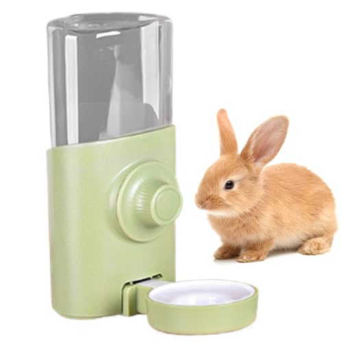 Kaninchenwasserspender Kaninchen Wasserflasche, 600 ml/21oz Hängende Kaninchen -Wasserspender, Auto -Hasen -Wasserspender, stumme sichtbare kleine Tierwasserflasche für Meerschweinchen Wasserflasch von Banziaju