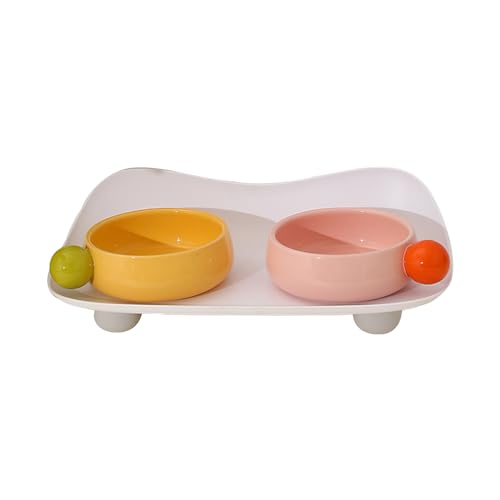 BaoFufc 2-in-1 Haustiergeschirr Hunde Wasser Futternapf Kein Verschütten Futter Wasserspender Set Katze Slow Eating Bowl Supplies Pet Bowls für kleine Hunde von BaoFufc