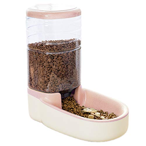 BaoFufc Automatischer Futter-/Wasserspender für Hunde und Katzen, 3,8 l, für Welpen, Kätzchen, Wasserspender, klein, Rosa von BaoFufc