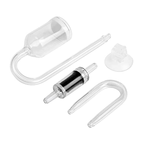 BaoFufc CO2 Diffusor Set für Aquarium Transparent für Größe Einfach zu installieren mit Saugnapf Check für U Form Glas T Co2 Diffusor Kit Klein für Aquarium von BaoFufc