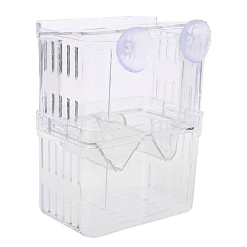 BaoFufc Fish for Tank Hatchery Incubator Aquarium Small Breeding Box Transparent Breeder Isolation Hatching Boxes with Suction C Breeding Tank for Aquarium, Large von BaoFufc