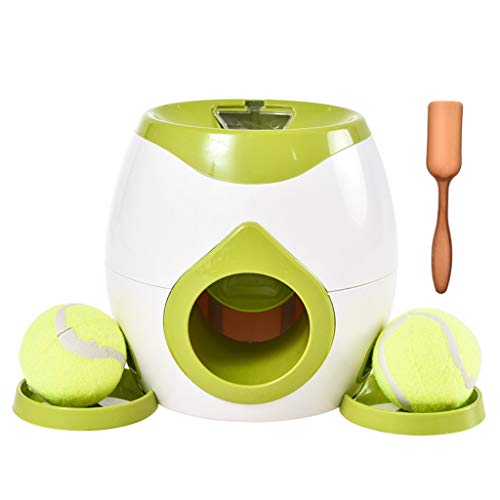 BaoFufc Interaktives Trainingsspielzeug Hund Slow Feeder Ball und Futter Belohnung Spender Tennisball Leckerli Spender Spielzeug für Hunde Hund Molar Toy Ball, Grün von BaoFufc