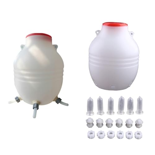 BaoFufc Lamm Sauger Feeder Flasche Fütterung Milch Trinken für Schafe Ziege Nippel Set für Ziege Lamm Waisen Kleintier Lamm Milcheimer von BaoFufc