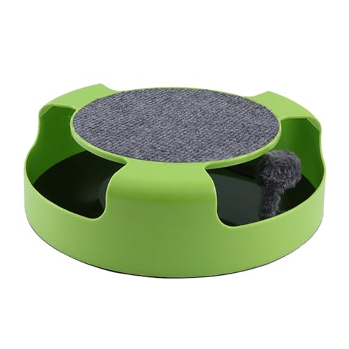 BaoFufc Lovely Cats Mouse Teasing Toy Indoor Floor Exercise Play Funny Toy for Cats Exercise Multifunctional Cats Track Cats Circuit Toy, Green von BaoFufc