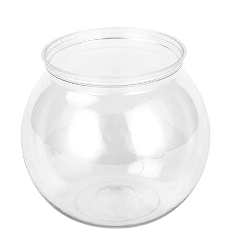 BaoFufc Plastics Rundes Aquarium, unzerbrechlich, kristallklar, Fischschalen für kleine Fische, 4 Größen, Vasen für Süßigkeiten, Ornament, Halter, Kunststoffschalen, Schalen, Kunststoffe, transparent, von BaoFufc