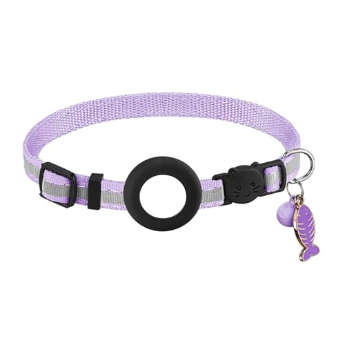 BaoFufc Reflektierendes Katzenhalsband, wasserdicht, mit Trackerhalterung, Haustierhalsband, sicher und verstellbar, Katzenhalsband, reflektierend von BaoFufc