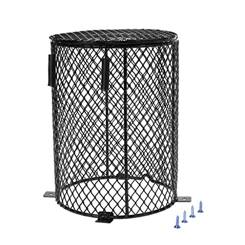 BaoFufc Reptilien-Wärmelampenschutz mit 4 Schrauben, Amphibien-Heizbirnen, Netzabdeckung, Verbrühungsschutz, Zylinder- und quadratische Wärmelampe von BaoFufc