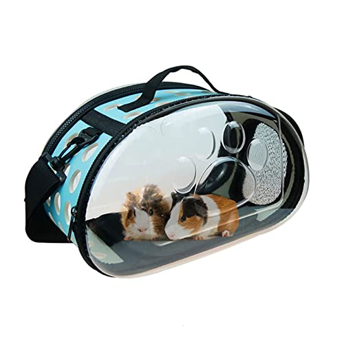 BaoFufc Tragetasche für Hamster, Tragetasche, kleine Tiere, tragbare Reisetaschen mit verstellbarem Gürtel, Meerschweinchen, Outgoing Tragetasche, Rucksack für kleine Tiere, mit Schultergurt, Blau von BaoFufc