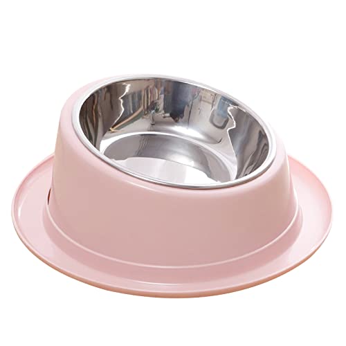 Futternäpfe für Katzen erhöht für Katzennäpfe für Futter und Wasser mit Bodenständer Kitty Bowl 15° erhöhte Einzelnapf Erhöhte Katzenfutterschalen Edelstahl von BaoFufc