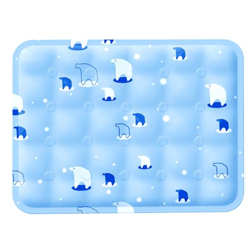 Baobiutin Hundekühlkissen Hundekühlmatte 17.7x17.7 '' Ice Gel Pet Kühlmatte Anti-Kratzer Atmungsfreie Katzenkühlmatte Faltbare Kühlmatte für Hunde Katzen Haustiere Sommer Sommer von Baobiutin