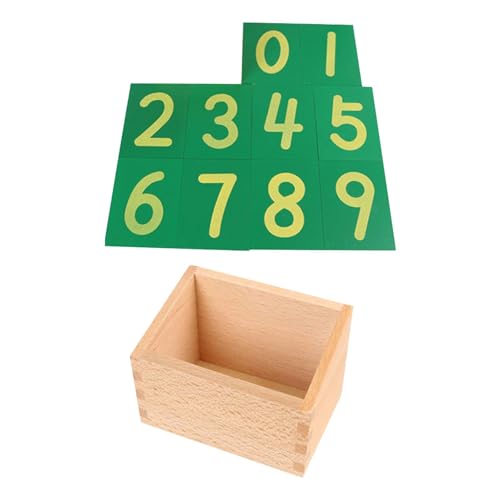 Baoblaze 0-9 Lernkarten, Zahlenkarten aus Holz, Montessori-Lernspielzeug für Lernzentren, Vorschullernen, 0-2 Jahre alte Kleinkinder, Internationales von Baoblaze