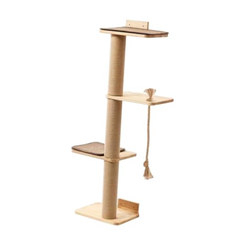 Baoblaze 4 Tier Cat Climbing Tree Activity Center Möbelschutz Übung Katzenleiter Katze Kletterrahmen für Kätzchen Ruhe springen von Baoblaze