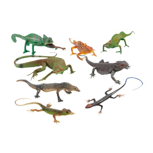 Baoblaze 8-teiliges Tierfiguren-Set für Jugendliche und Erwachsene, künstliches Reptilienmodell, Schreibtisch-Dekoration für Karnevalspreise, Kindergeschenk von Baoblaze