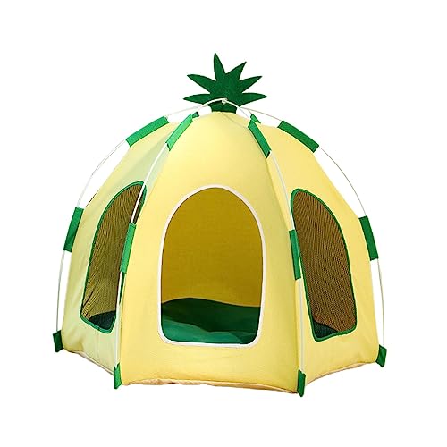 Baoblaze Ananas-Katzenzelt, Kätzchen-Nest, Hütte, Schatten, bequem, für alle Jahreszeiten, universelles, für Camping, Outdoor, von Baoblaze