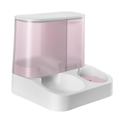 Baoblaze Automatischer Futterspender, 2-in-1-Haustierspender, Abnehmbarer Tierfutter- und Wasserspender, Katzenfutter- und Wasserspender für Zimmerkatzen, Rosa von Baoblaze