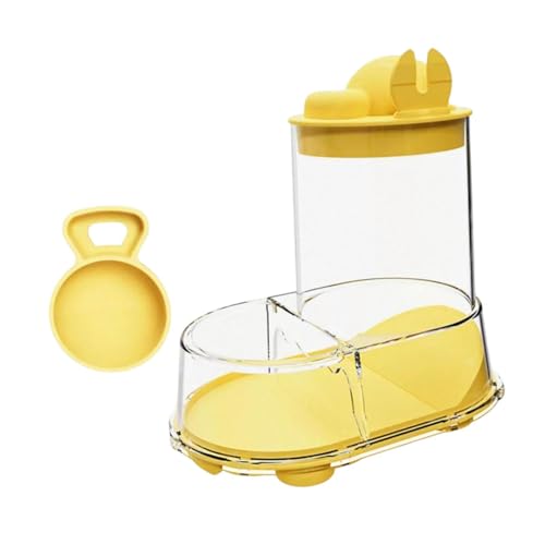 Baoblaze Automatischer Hamster -Feeder -Autospender Transparent Leichtes Anti -Schlupf -Fütterungsstation Fütterungsschale für Meerschweinchen Kaninchen, Gelb von Baoblaze