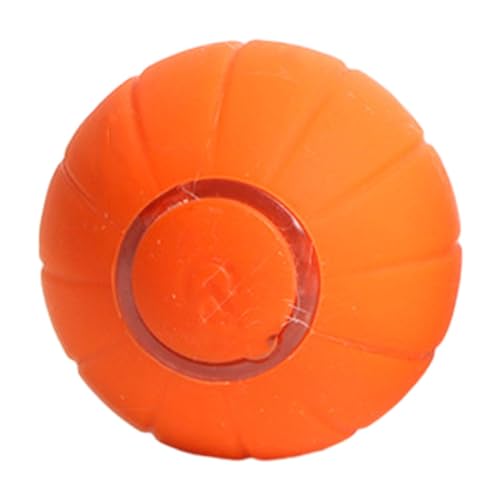 Baoblaze Automatisches Katzenballspielzeug mit Buntem Licht, interaktives Spielzeug, wiederaufladbar über USB, Unterhaltungsübung für Kätzchen im Innenbereich, Orange von Baoblaze