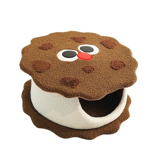 Baoblaze Cookie Katzenbett, Schlafplatz für drinnen, gemütliches Kleintierhaus, Kätzchenhöhle, Bett, Katzenhaus für Katzen, Hase, Zwergspitz, Kätzchen von Baoblaze