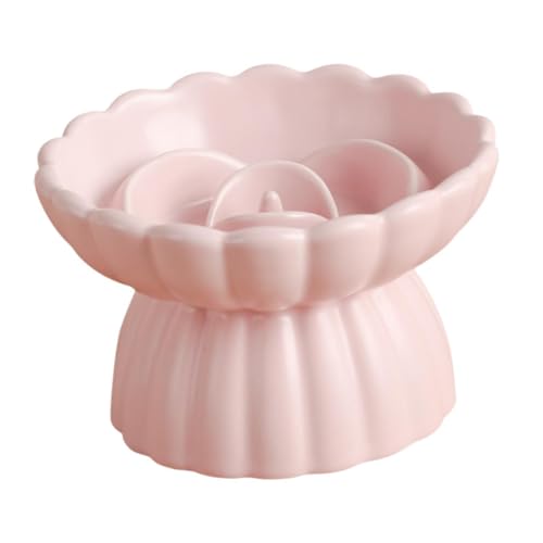 Baoblaze Erhöhte Katzenfutterschale Snack Bowl Haustier Fütterungsschale Slow Futterschale Sloch Feeder für Hamster Kleiner Haustier Welpe, Rosa von Baoblaze