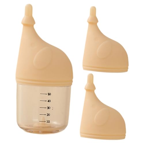 Baoblaze Fütterset mit der Flasche für Kätzchen, Milchflasche für Kätzchen, Futterspender für Haustiere, 50 ml, Stillflasche, auswechselbare Sauger zum, Orange Gelb von Baoblaze