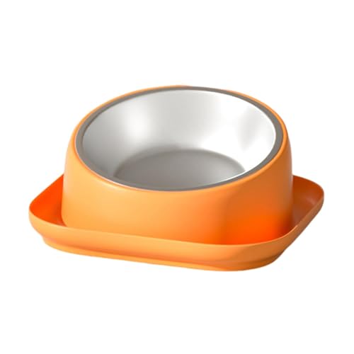 Baoblaze Futter für Haustiere aus Edelstahl, Trinkfutterbehälter, Futter für Hunde, erhöhter für Katzen und Hunde, Orange von Baoblaze