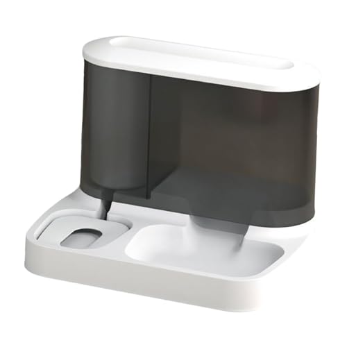 Baoblaze Futter- und Wasserspender für Haustiere, automatischer Futterspender für Haustiere, Glatte Kanten, Katzenfutternapf, Futter- und Wasserspender für, Weiß von Baoblaze