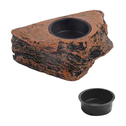 Baoblaze Futtertablett-Plattform für Reptilien, Felsimitat-Design, vielseitige Futter- und Wasserschale, Gecko-Leiste für Laubfrösche, Schildkröten, Zubehör, Einzelsteckplatz Baoblaze Futtertablett-Plattform für Reptilien, Felsimitat-Design, vielseitige Futter- und Wasserschale, Gecko-Leiste für Laubfrösche, Schildkröten, Zubehör, Einzelsteckplatz von Baoblaze