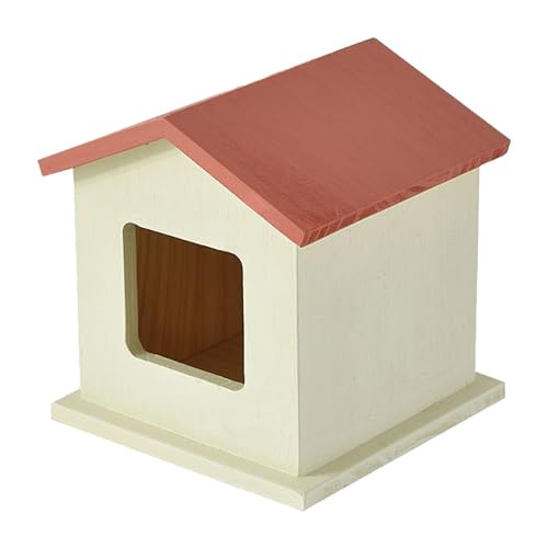 Baoblaze Gedenkbox für Haustier-Einäscherung, Gedenkbox für Katze oder Hund, für Haustiere, Erinnerung an Hunde, Trauersärge, Gedenkurne für Haustiere, rosa Dach von Baoblaze