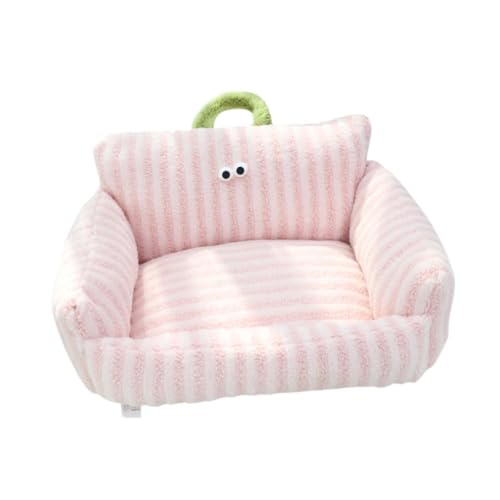 Baoblaze Gepolstertes Haustier-, Hunde-Isofaunterlage, waschbar, bequemes Haustierbett, Plüsch, warmes Katzennest, Haustier-Sofa-Nest für Hauskatzen, Pink S von Baoblaze