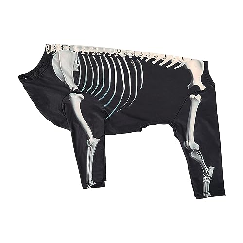 Baoblaze Halloween-Skelett-Hundekostüm, Halloween-Haustierkostüm, Kleidung, Foto-Requisiten, dekorative Bekleidung, Cosplay-Outfit für Schönheitswettbewerbe, 2XL von Baoblaze