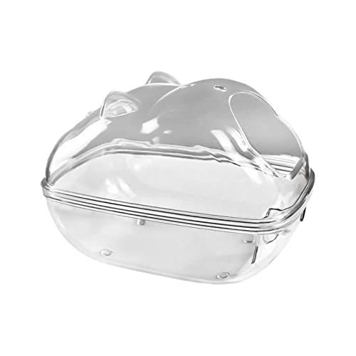 Baoblaze Hamster-Sandbad-Toilette, Grabsandbehälter, Haustier-Badezimmer, Kleintier-Badehaus, transparente Haustier-Toilette, Badewanne für Rennmäuse, Igel, S 13cmx9cmx9cm von Baoblaze