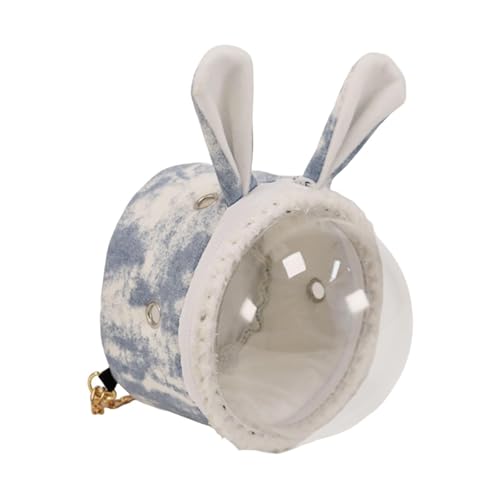 Baoblaze Hamster -Trägerbeutel Meerschweinchenträger mit klarem Blasenfenster tragbarer Reisen Kleiner Haustier -Rucksack für Eichhörnchen -Mäuse Hedgehog, Blau von Baoblaze