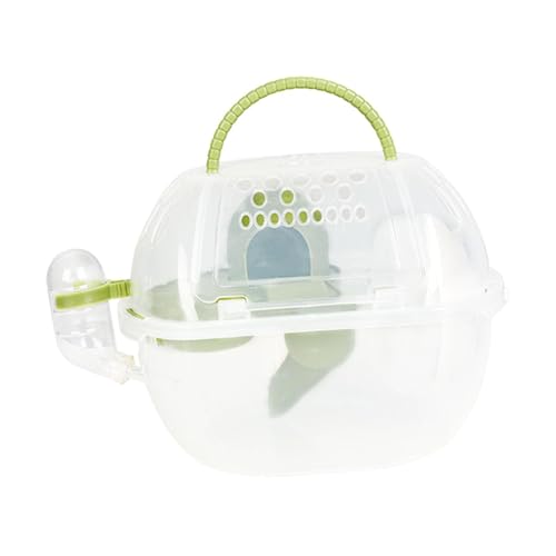 Baoblaze Hamster-Tragetasche, Käfig, Haustier-Ausgehkäfig, transparent, für Reisen mit Wasserflasche, Versteckhäuser, Kleintier-Tragekäfig für Eichhörnchen und, GrÜn von Baoblaze