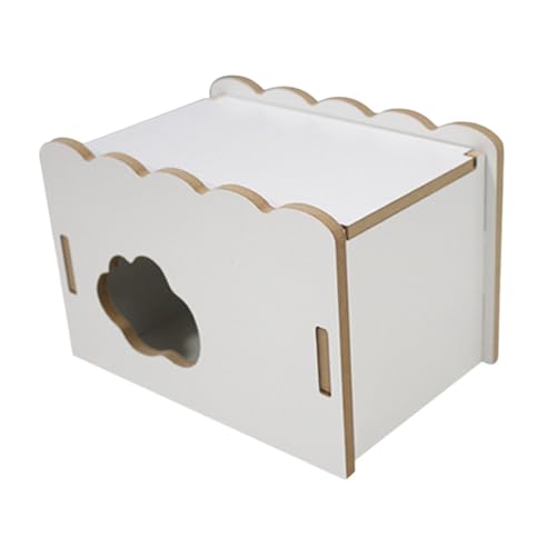 Baoblaze Hamster -Versteck Holzhaus Übung Spielzeug Multifunktional Aktivitätszentrum Schutz Käfigzubehör für Ratten Rennstils Ratten, 18x12x12cm von Baoblaze