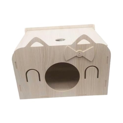 Baoblaze Hamster-Versteckhaus, Hamster-Lebensraum-Dekor, Spielzimmer-Hütte, Holz-Hamsterhaus, Hamster-Schlafnest von Baoblaze