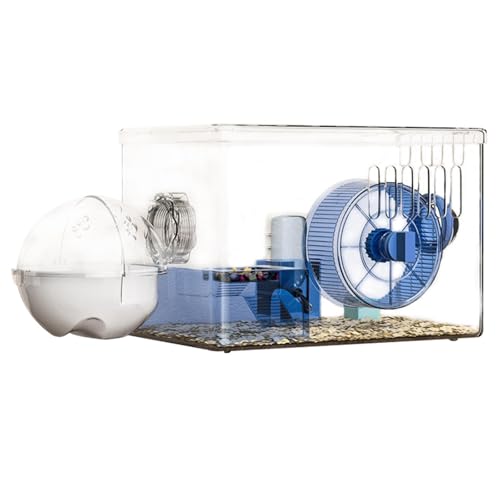 Baoblaze Hamsterkäfig, Hamstergehege mit zu öffnender Oberseite, kreativer, atmungsaktiver Kleintierkäfig, Hamsterlebensraum für Igel, Ratten, Mäuse, Blau von Baoblaze