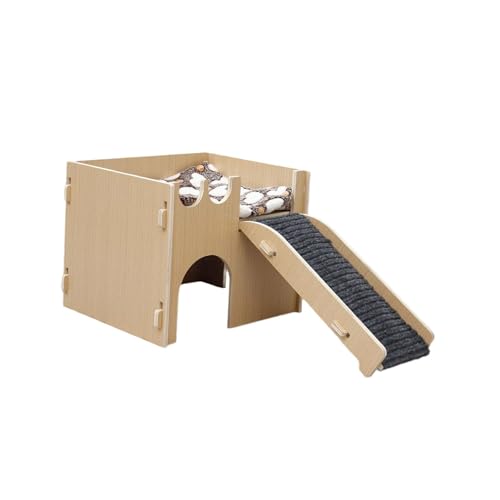 Baoblaze Hamsterversteck, Hütte, Spielhaus, Leiter, Brücke, Holzkäfig, Dekor, Bewegungsspielzeug, Hamsterhaus und Lebensraum für Rennmäuse, Mäuse, Rennmäuse von Baoblaze