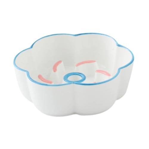 Baoblaze Haustier Slow Feeder Anreichment Toys Cat Bowl Einfaches Reinigen langsamer Puzzle -Feeder -Lebensmittelbehälter für Katzen Hundezubehör, Blau Rosa von Baoblaze