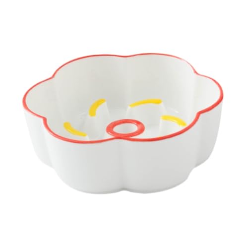 Baoblaze Haustier Slow Feeder Anreichment Toys Cat Bowl Einfaches Reinigen langsamer Puzzle -Feeder -Lebensmittelbehälter für Katzen Hundezubehör, Rot Gelb von Baoblaze