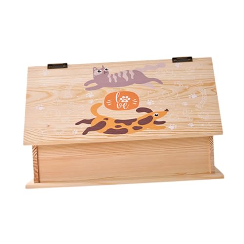 Baoblaze Haustierurne, Gedenkbox für Haustiere, aus Holz, Erinnerungsgeschenk für den Verlust eines Haustiers, stabile Aufbewahrung, Haustierurnen, von Baoblaze