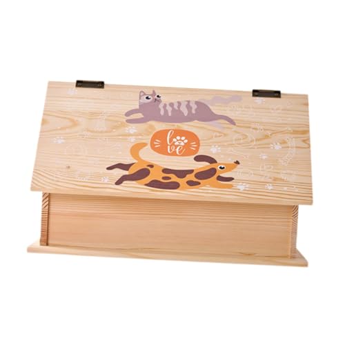 Baoblaze Haustierurne, Gedenkbox für Haustiere, aus Holz, Erinnerungsgeschenk für den Verlust eines Haustiers, stabile Aufbewahrung, Haustierurnen, von Baoblaze